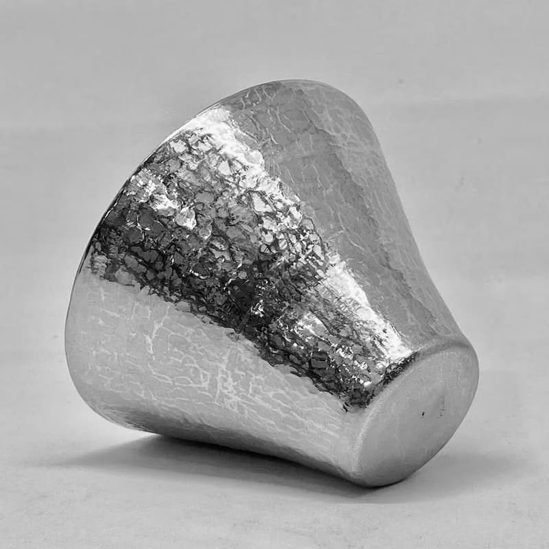 純錫酒杯/清酒杯/燒酌杯/喇吧口型清酒杯(大杯),青冶金工手作鍛打