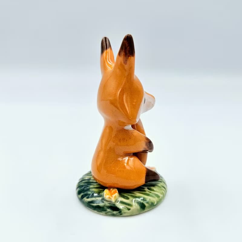 Red Fox Hug Him Tail Ceramic toy