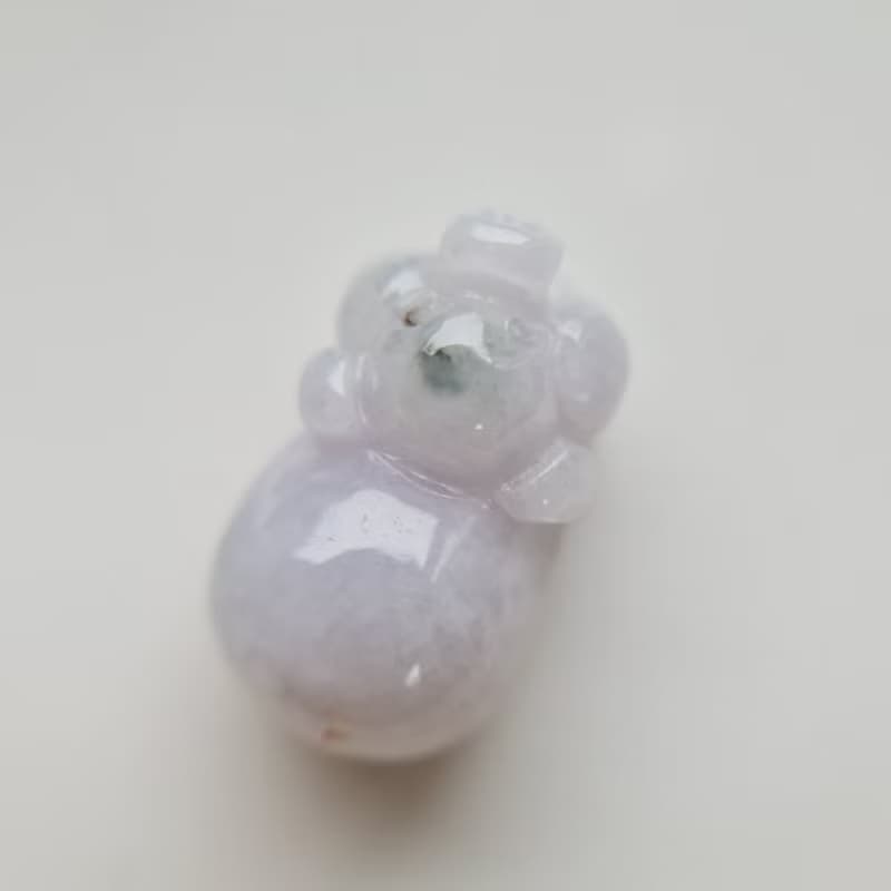 濃紫灑金小福豬 | 天然緬甸玉A貨翡翠