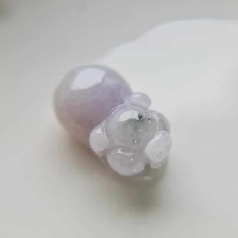 濃紫灑金小福豬 | 天然緬甸玉A貨翡翠