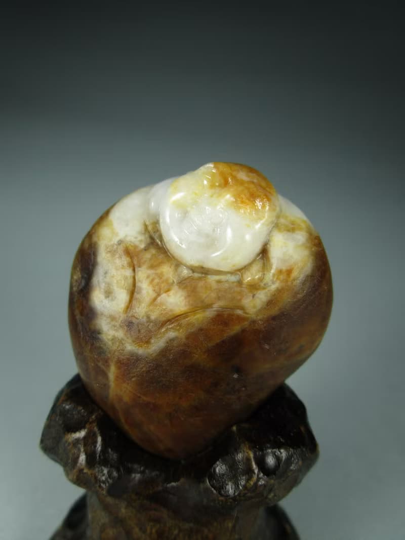 雕件 喜彌勒 臺灣年糕玉(海洗石)
