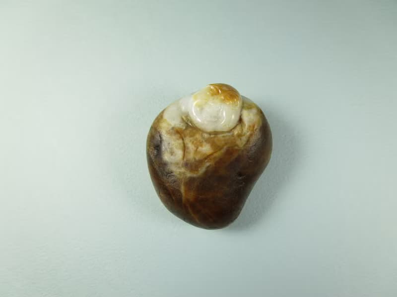 雕件 喜彌勒 臺灣年糕玉(海洗石)