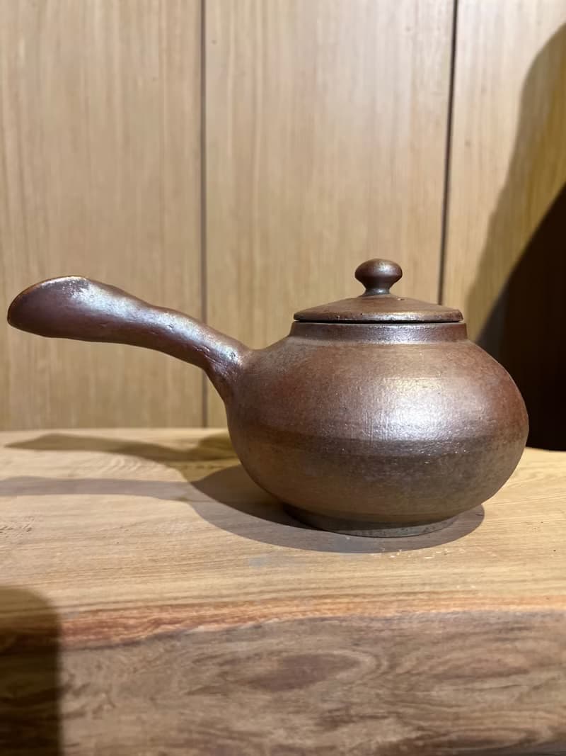 柴燒側把壺/柴燒側把茶壺/良田
