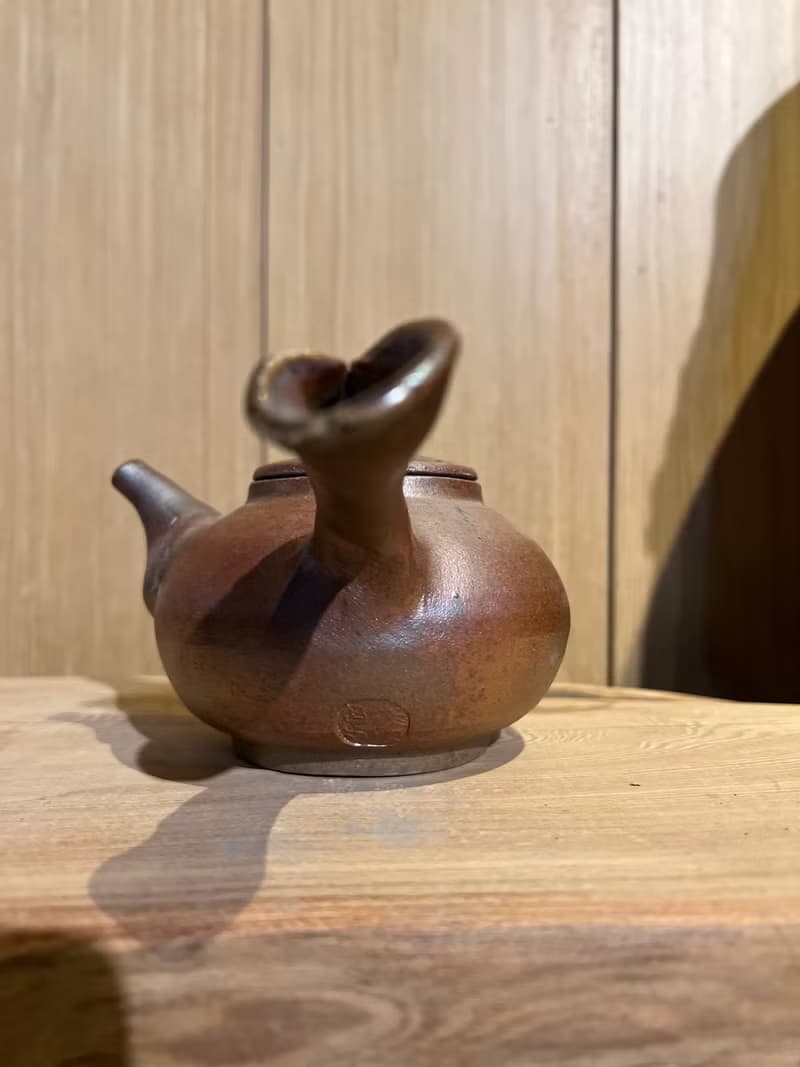 柴燒側把壺/柴燒側把茶壺/良田