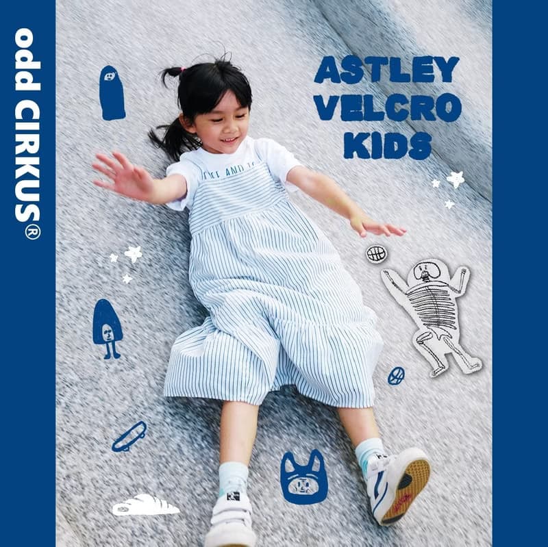 odd CIRKUS ASTLEY VELCRO KID-晴天藍 魔鬼氈童鞋 滑板鞋