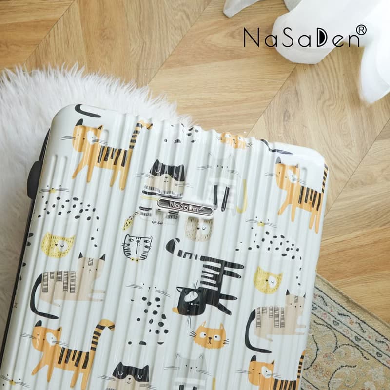 NaSaDen納莎登新無憂【喵的咧系列】26吋拉鍊行李箱 五月底預購