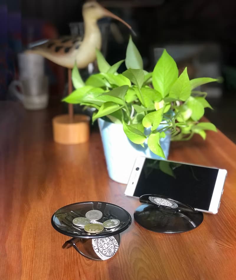 唯吾知足 琉璃手機座 名片座 招財