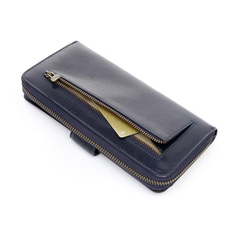 真皮女用長夾 / 大容量長夾拉鍊包 / 真皮長夾_藍/綠2色任選F3475