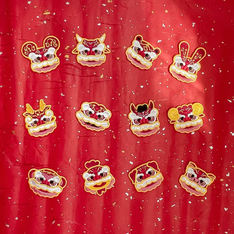 【12生肖 醒獅】蛇年|燙貼|刺繡貼紙|撕開即貼