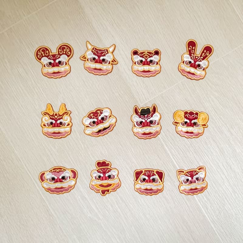 【12生肖 醒獅】蛇年|燙貼|刺繡貼紙|撕開即貼