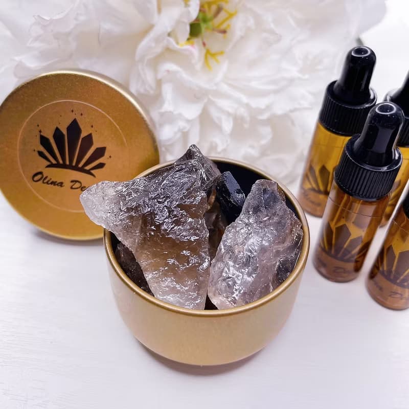 白茶晶 水晶擴香 薰香石 淨化療癒組 擴香石 香氛 原礦 原石擴香