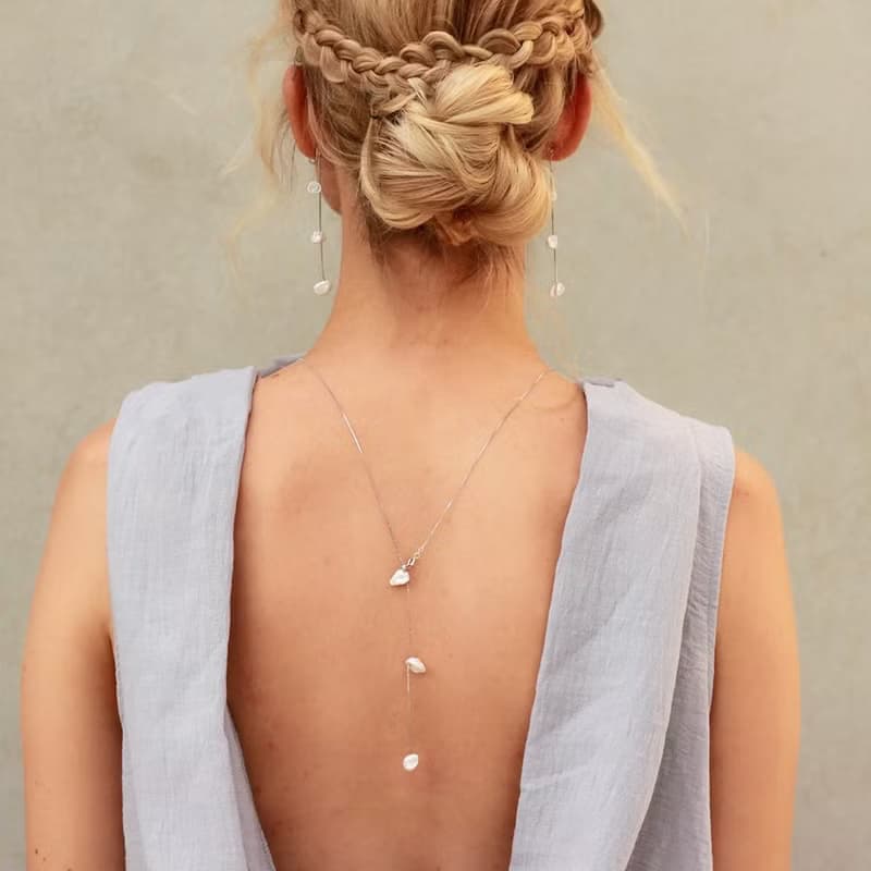 銀色繁花之影兩用項鍊/背鍊 - 英國Vogue雜誌報導款