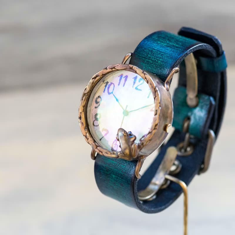 窺視著池面的青蛙 手錶 L 極光