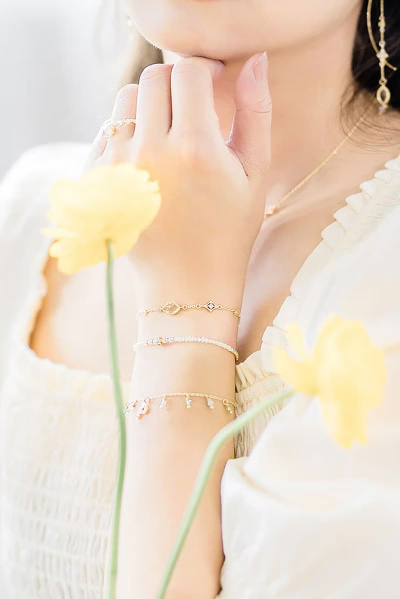 財運 x 黃水晶 珍珠 黃蛋白石 黃【公主的假日野餐。BELLE】手鍊