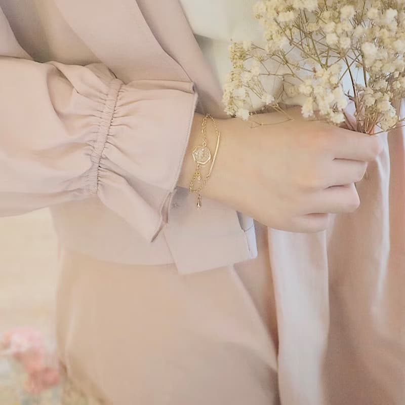 壓花/押花手鍊/生日禮物/姊妹禮物/情人節禮物/聖誕禮物/聖誕節