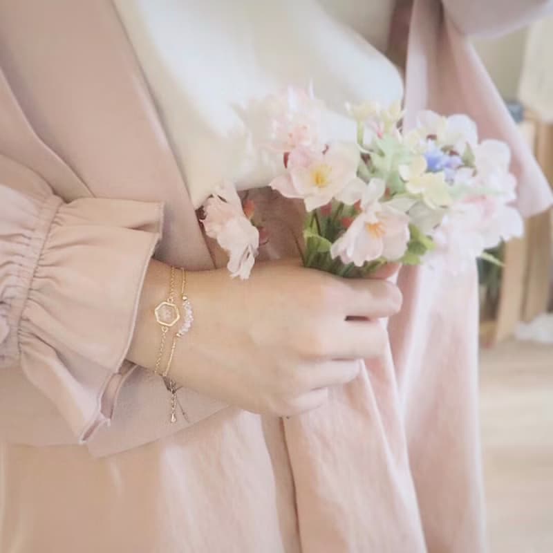 壓花/押花手鍊/生日禮物/姊妹禮物/情人節禮物/聖誕禮物/聖誕節