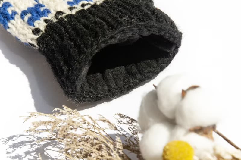 手織純羊毛針織襪套/編織羊毛襪套/內刷毛襪套/保暖襪套-費爾島風