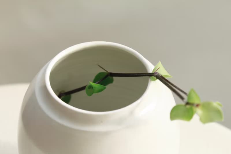 【日常花器】方潤圓白瓷花器-潤白