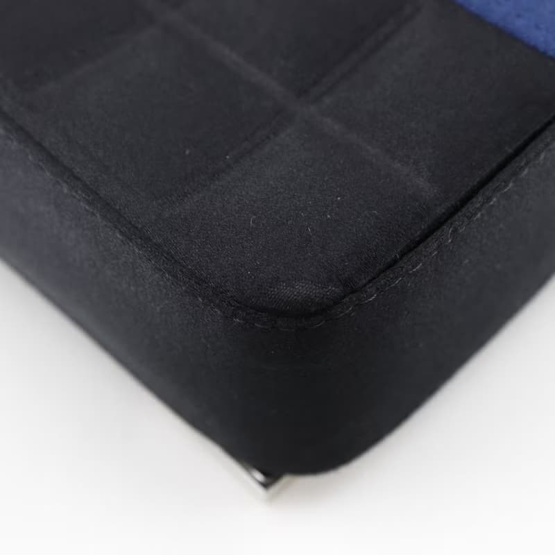 【日本直送】シャネル CHANEL チョコバー ショルダーバッグ チェーンショルダー A17829 サテン 青 レディース【中古】