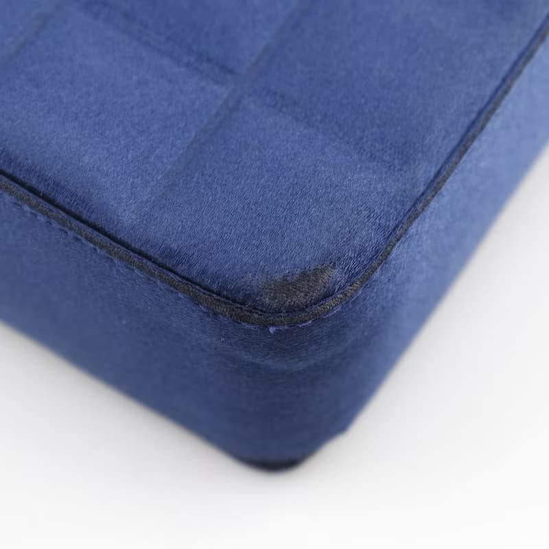 【日本直送】シャネル CHANEL チョコバー ショルダーバッグ チェーンショルダー A17829 サテン 青 レディース【中古】