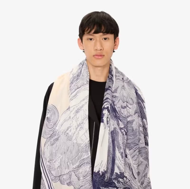 【INOUI EDITIONS】BALTHAZAR 純棉圍巾 / NAVY