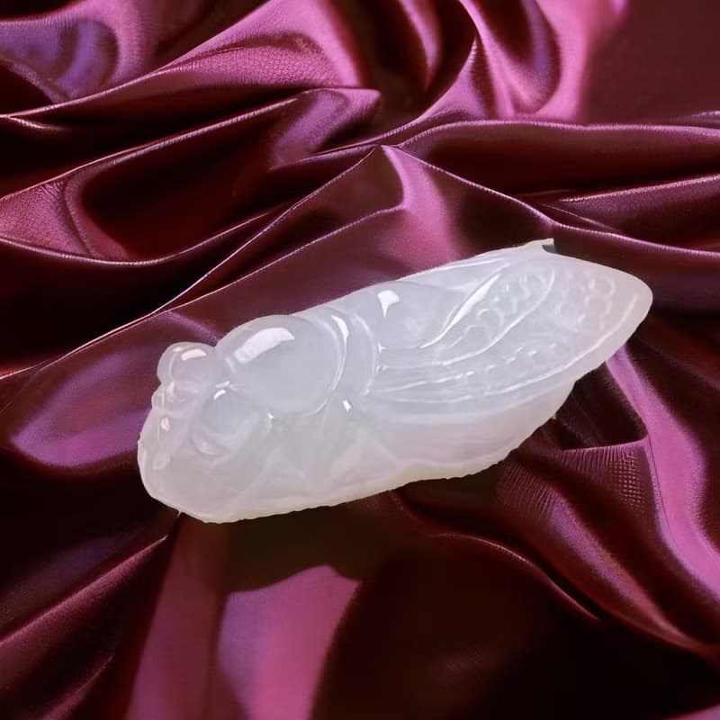 冰種翡翠蟬 | 天然緬甸玉A貨翡翠 | 送禮