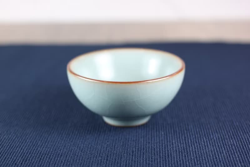 【母親節禮物】70ml 天青汝窯 圓滿茶杯 鶯歌陶藝名家葉敏祥作