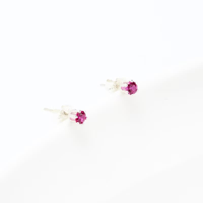 【Angel & Me】皇冠 3mm 瑞士彩鑽 單鑽一對 s925 純銀 耳環 耳夾