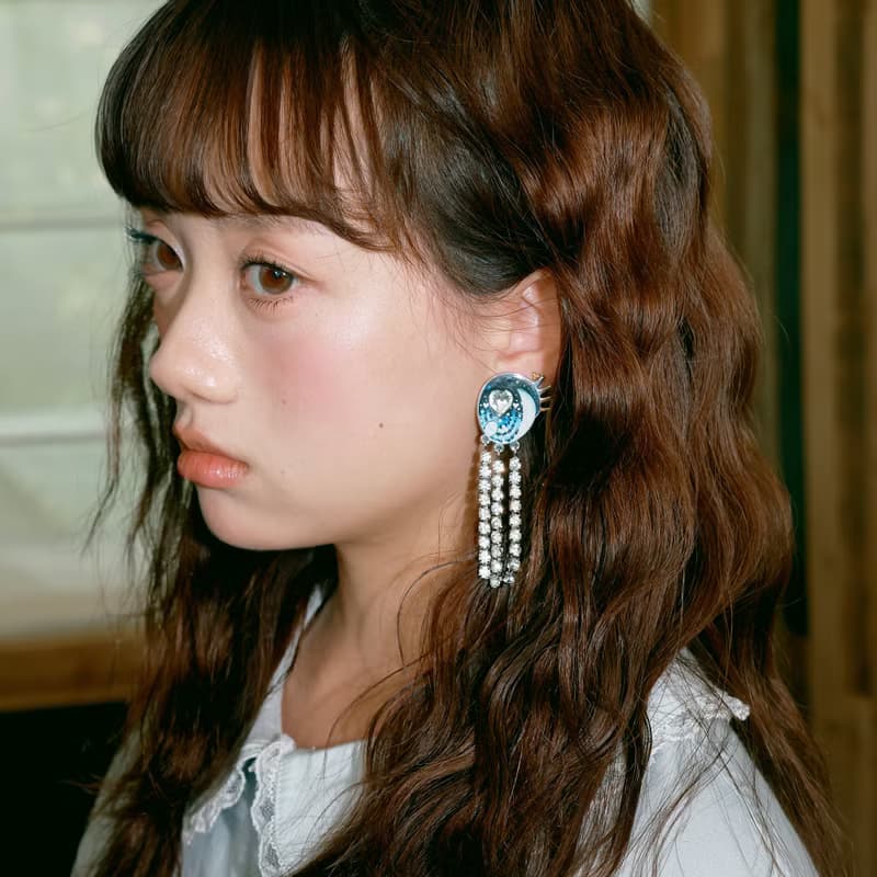 閃亮少女漫畫大眼睛耳釘耳夾夏季