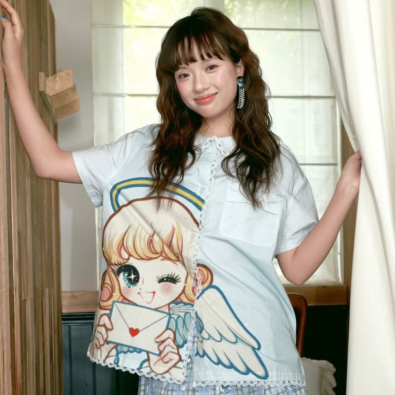 閃亮少女漫畫大眼睛耳釘耳夾夏季