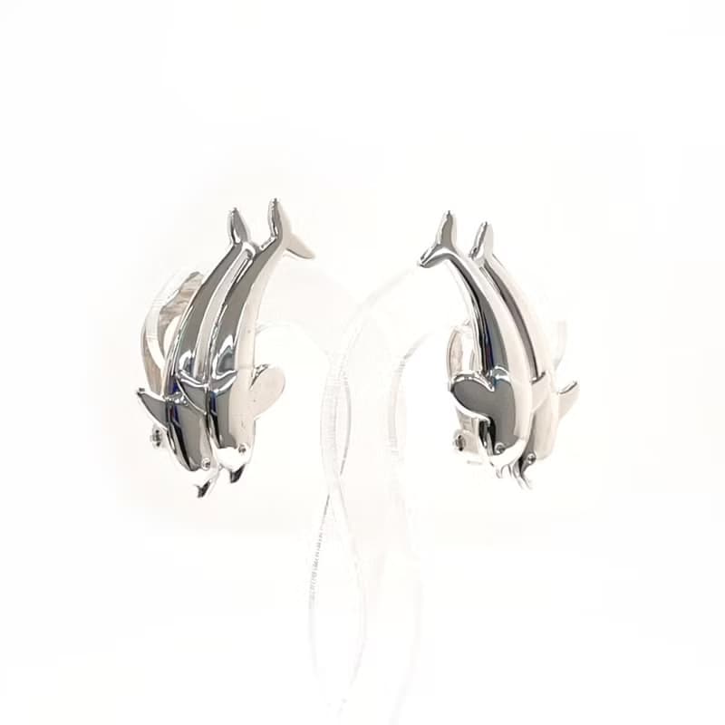 【日本直送 中古美品】ジョージジェンセン Georg Jensen イヤリング イルカ アルノ マリノウスキー 129 シルバー925