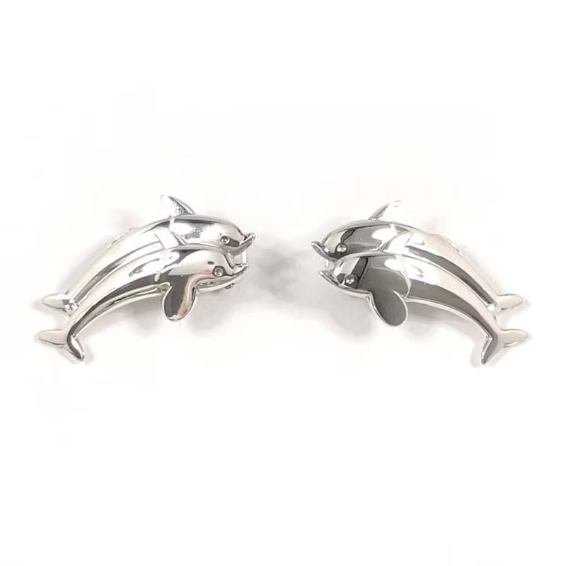【日本直送 中古美品】ジョージジェンセン Georg Jensen イヤリング イルカ アルノ マリノウスキー 129 シルバー925