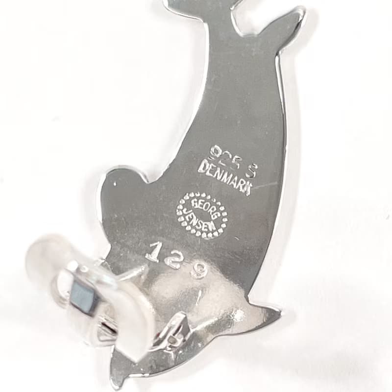 【日本直送 中古美品】ジョージジェンセン Georg Jensen イヤリング イルカ アルノ マリノウスキー 129 シルバー925