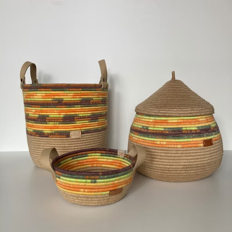 Large basket with handles 25 cm x 26.5 cm