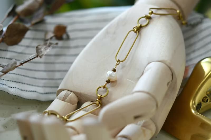 Pearl NO.15│ 珍珠x黃銅 │ 黃銅手鍊