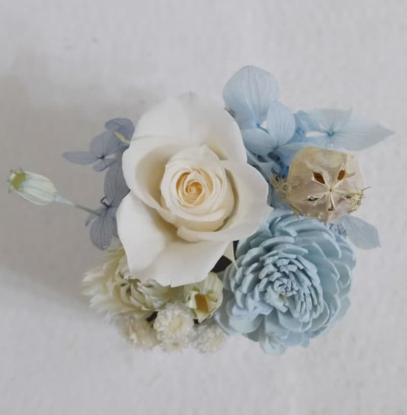 【DIY材料包】永恆的愛盆花結婚捧花永生乾燥花畢業謝師禮物畢業
