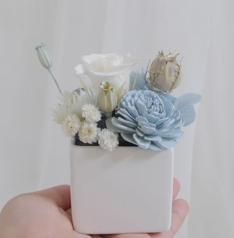 【DIY材料包】永恆的愛盆花結婚捧花永生乾燥花畢業謝師禮物畢業
