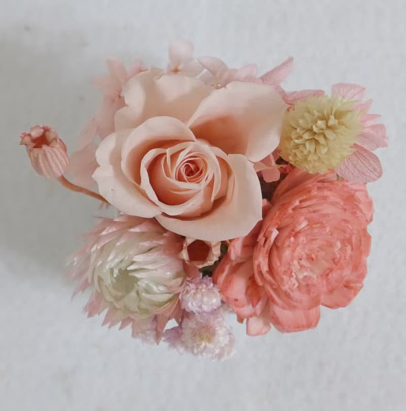 【DIY材料包】永恆的愛盆花結婚捧花永生乾燥花畢業謝師禮物畢業