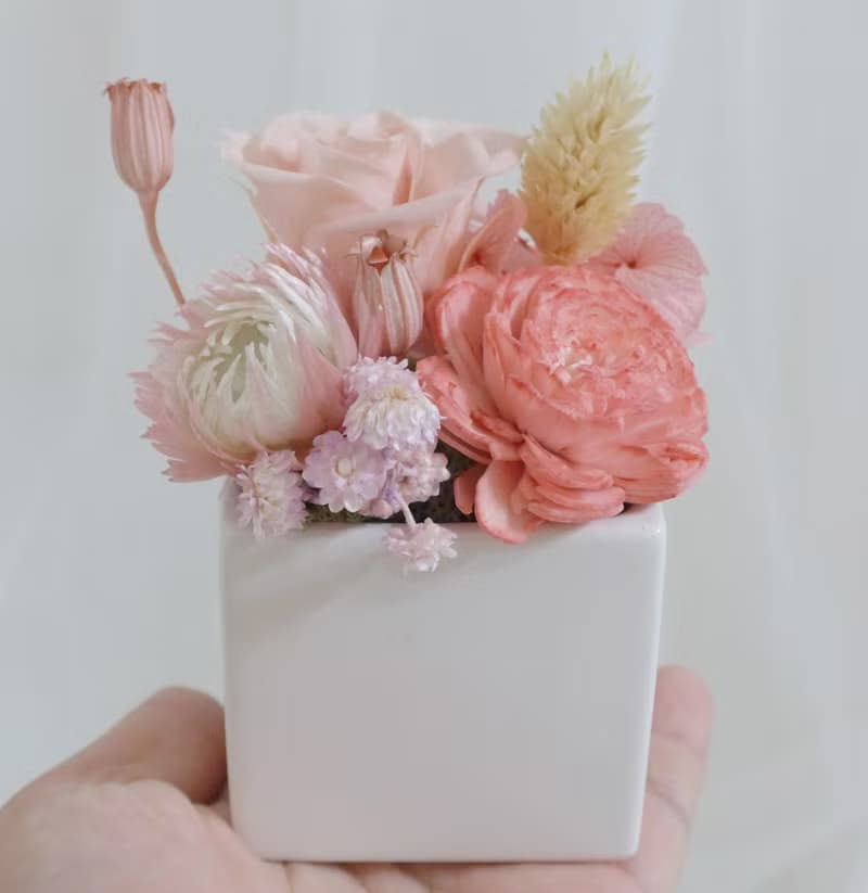 【DIY材料包】永恆的愛盆花結婚捧花永生乾燥花畢業謝師禮物畢業