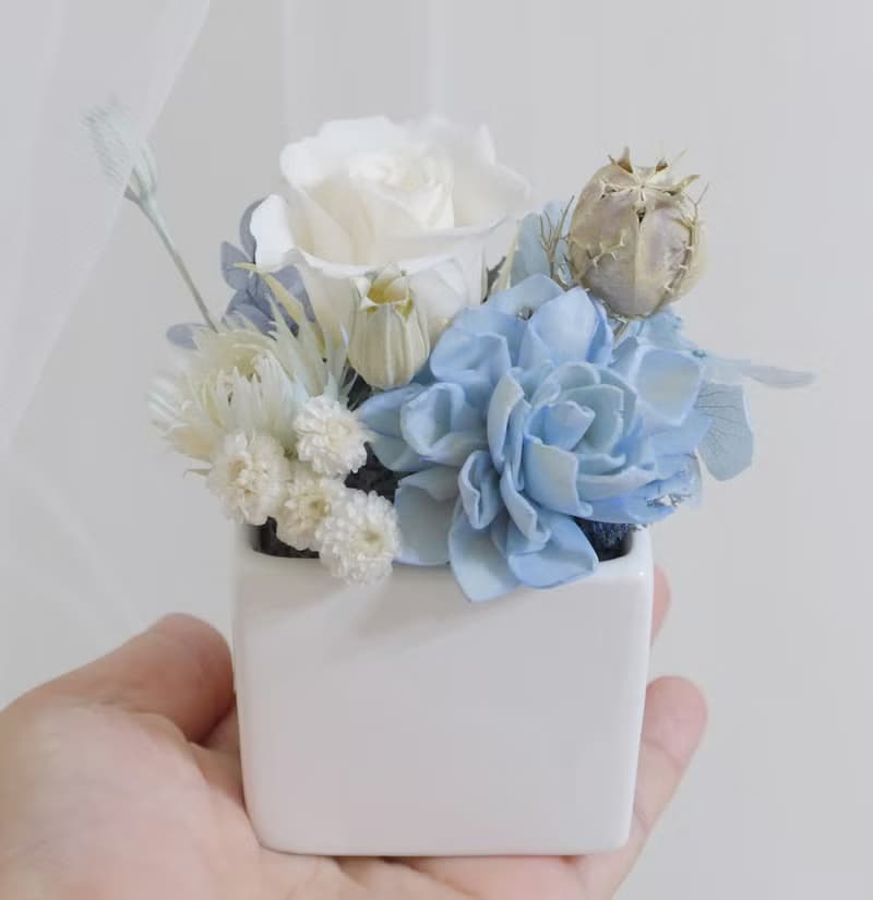 【DIY材料包】永恆的愛盆花結婚捧花永生乾燥花畢業謝師禮物畢業
