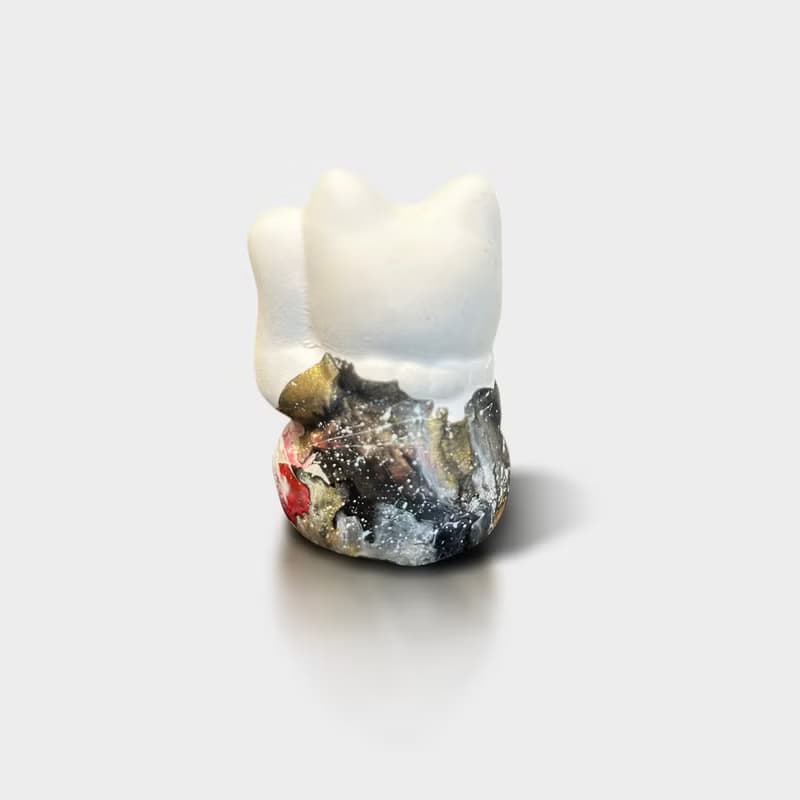 手工製造 I 招財貓擴香石 I 流體藝術 I 中尺寸 I