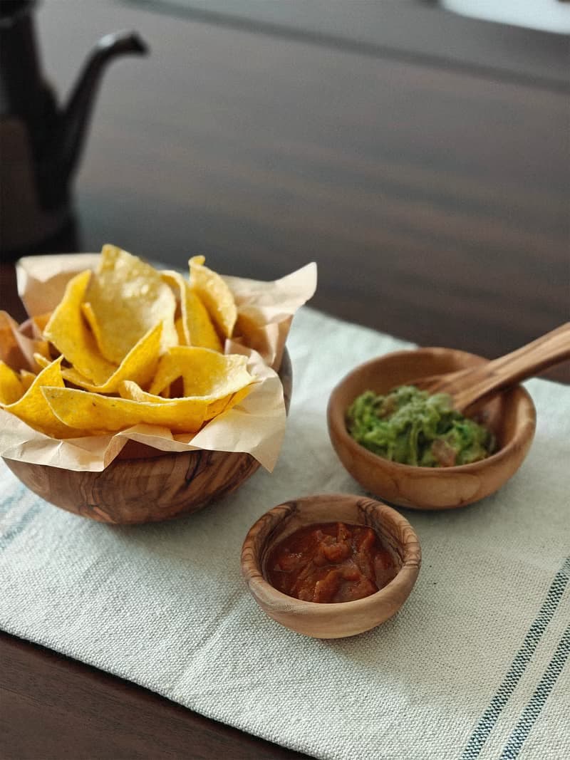 手工天然橄欖木碗 可疊放餐具