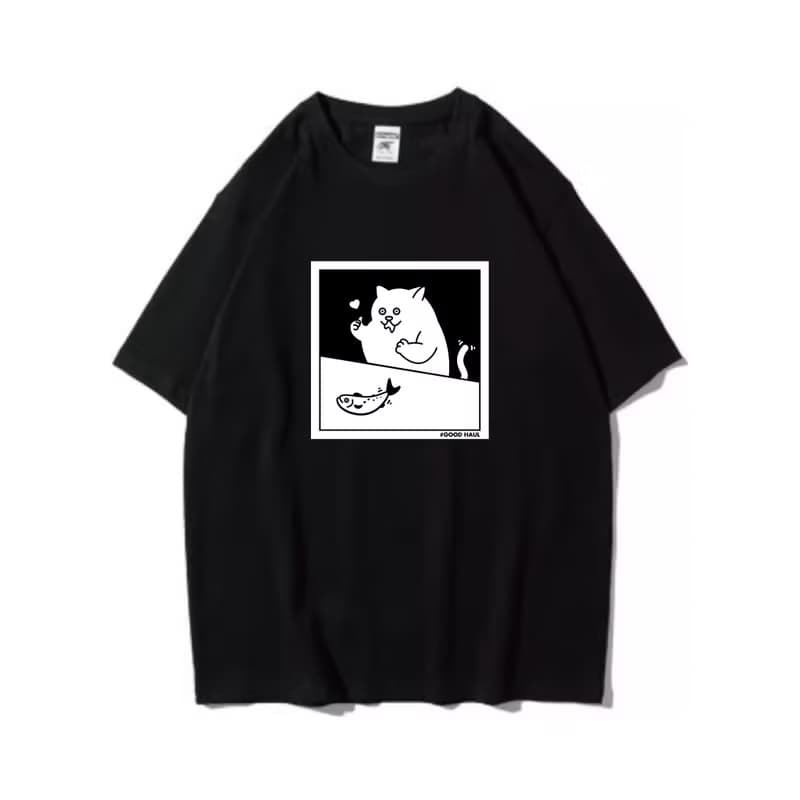 Dining Cat 口水貓 中性短袖T恤 8色男女同款 釣魚俱樂部