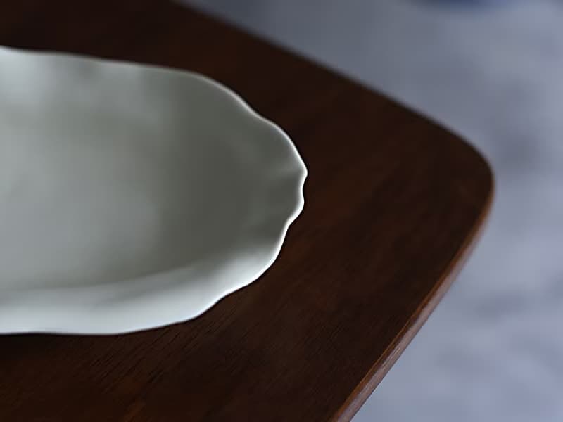 物外-貝系列手作食器橢圓形餐盤原創貝殼類餐具異形餐具