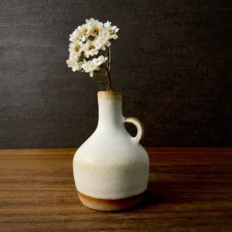 【 小丸花器 】 牛奶瓶樣  小花器 花瓶