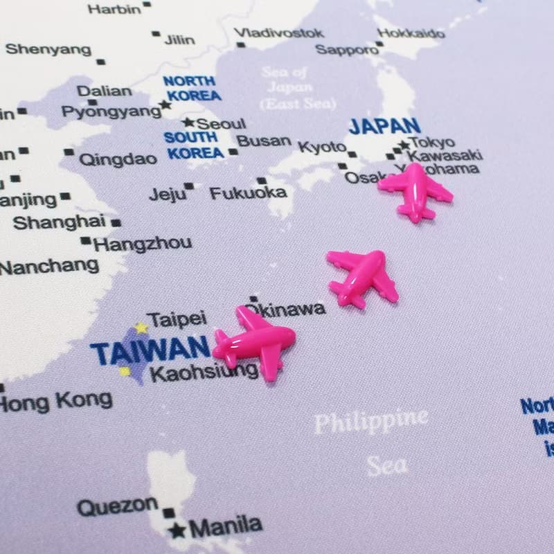UMade 訂製地圖專用 飛機地標磁鐵 6個