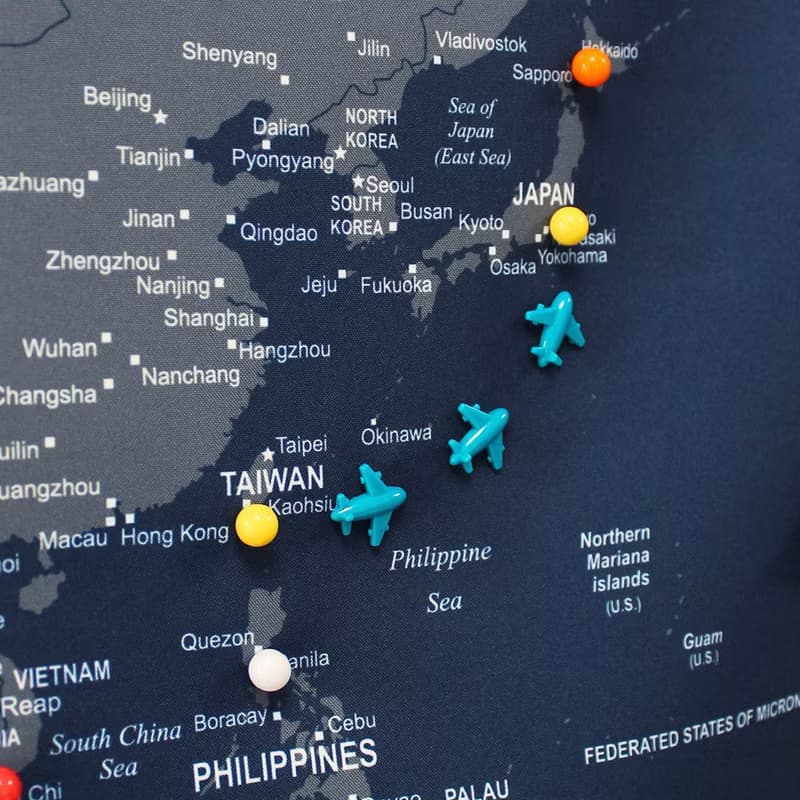 UMade 訂製地圖專用 飛機地標磁鐵 6個