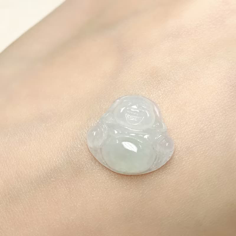 冰種翡翠彌勒佛 | 天然緬甸玉A貨翡翠 | 送禮