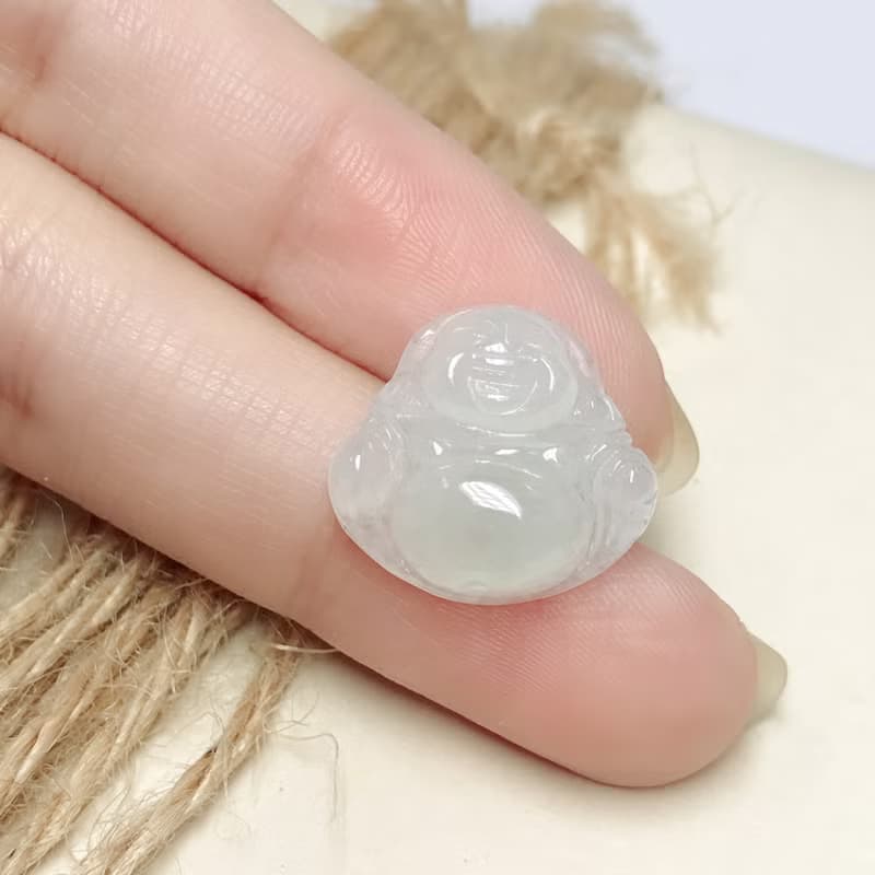 冰種翡翠彌勒佛 | 天然緬甸玉A貨翡翠 | 送禮