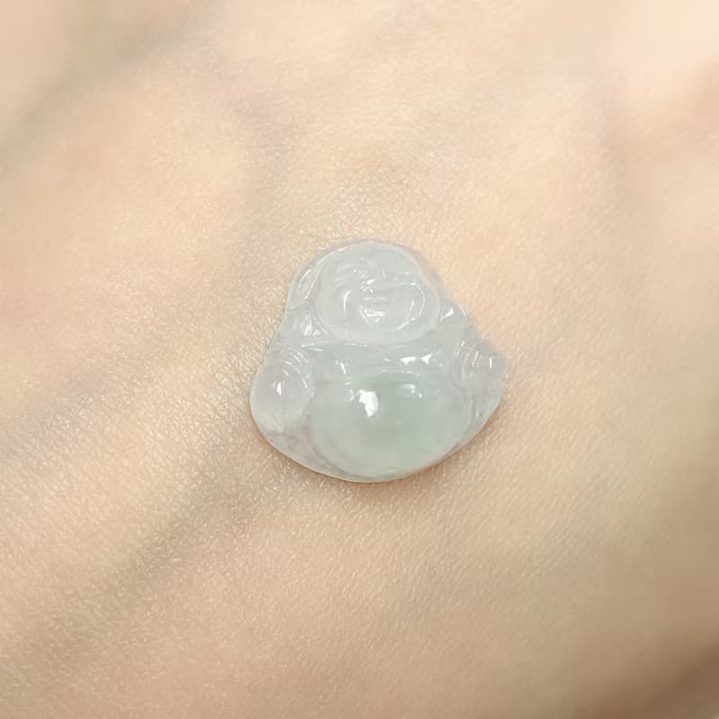 冰種翡翠彌勒佛 | 天然緬甸玉A貨翡翠 | 送禮